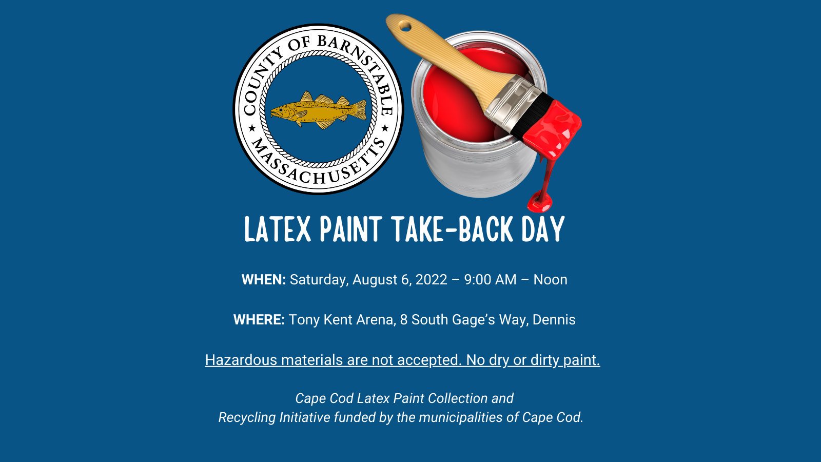 Latex Paint Take Back Day Will Be Held On August 6 Barnstable County   Latex Take Back Day Twitter Post 1 