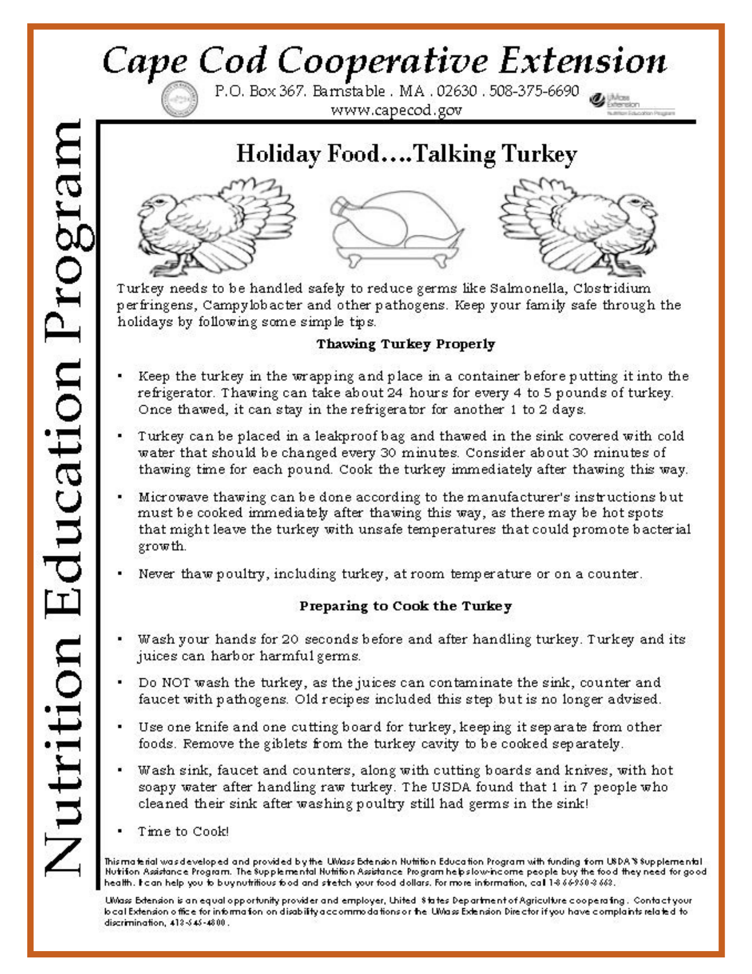 Holiday Turkey Talk - Barnstable County